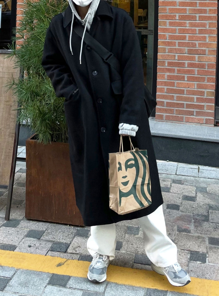 【COSYHARU】Roa Wool Single Mac Coat COSYHARU】Roa Wool Single Mac Coat