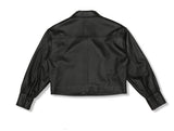 Lambskin Cropped Zip-up Jacket Woman