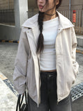 Unt Incision Boxy Leather Blouson Jacket