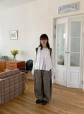 Tahui Snap Bijo Wide Cotton Pants