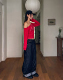 Pose Hip Pocket Non-Fade Roll-Up Denim Pants