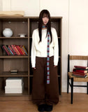 Oleun Stripe Color Matching Knit Muffler