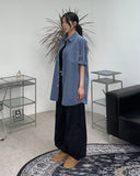 Ietan Slap Balloon Denim Pants