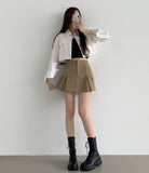 Vintage Washing Pocket Crop Denim Jacket