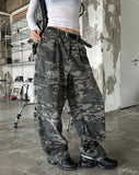 Pattern Rivet Pin Tuck Balloon Cargo Pants