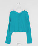 Pocon U-neck Color Basic Cardigan