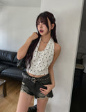 As Drape Shirring Halter Sleeveless