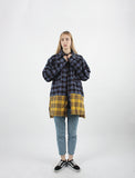 Heavy Overfit Check Colorblock Shirt