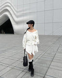 Light Unbalance Tiered Mini Skirt