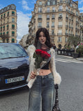 Ronnie Semi Crop Soft Fur Cardigan