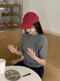 Moei round wool short sleeve knit
