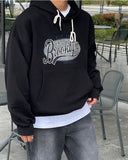 Brooklyn Over Fit Hood T-Shirt Charcoal