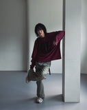 Denti damage brush denim pants