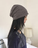 Kaiko pleats pleated turtleneck long beanie