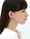 Triple Silver (C) Round Earrings M