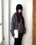 Le Sue Flower Pattern Knit Beanie