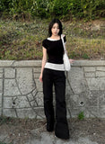 Layered Contrast Tee