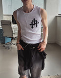 Cross Patch Ribbed Sleeveless