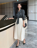 Enard satin flared skirt