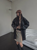 Jerome Single Leather Half Coat