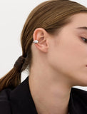 Plump Twist Silver Ear Cuff