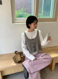 Heildeen Button Punching Knit Bustier
