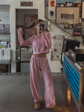 Fruits Velvet Setup Hooded Zip-Up