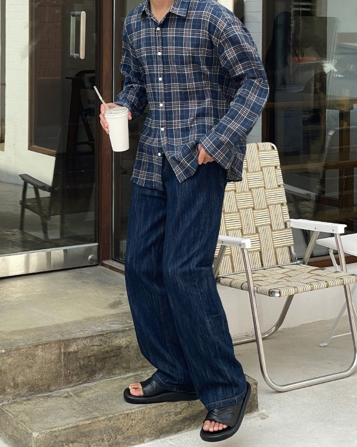 【MODERNIF】Haon Check Shirt modernif (モダンイフ) - ハオンチェックシャツ / Haon Check