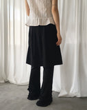 Take Pleats Tiered Frill Bootcut Pants