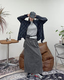 Niello Pigment Cargo Long Skirt