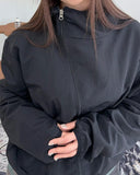 Rippen diagonal zipper windbreaker