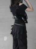 Rome Shirring One-Shoulder Tee