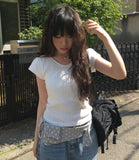 Soan Punching Short Sleeve Puff T-Shirt