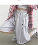 Folding Cut Snap Knee Length Bermuda Shorts