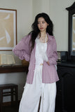 Chiffon shirring sling cross bag