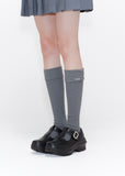 Shirring knee socks