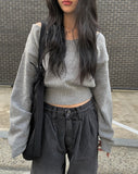 Head Black Blue Pintuck Wide Denim Pants