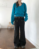 Doi Pocket Parachute Bootcut Pants