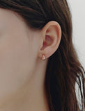 H Edition Silver Rainy One-Touch Earrings