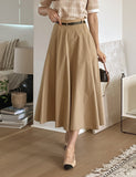 Joanne Flared Long Skirt (belt set)