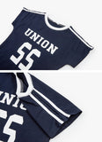 Union track line crop t-shirt