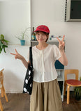 Buell Ribbon Short Sleeve Blouse