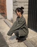 Luken Semi-Crop Washed Collar Jacket
