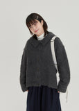 [BAONHAUS] Poriri Boucle Collar Bokashi Wool Cardigan