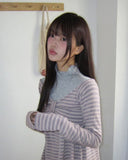 Bree Stripe Shirring Long Sleeve T-Shirt