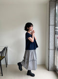 Gelter Summer Raw Denim Short Sleeve Blouse