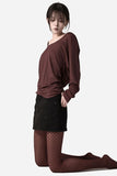 Embroidered Western Raw Denim Skirt