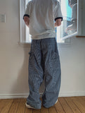 Builder Stripe Carpenter Denim Pants