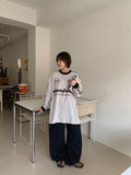 [unisex] Tikopi Lettering Over Long Sleeve Tee