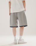 Flash Summer One-Tuck Color Matching Half Pants
